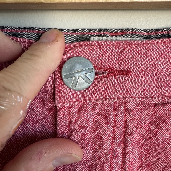 KOLBY‎ Men's Red Chino Casual Walking Shorts 100% Cotton Size 33 Vacation Resort - Picture 3 of 13